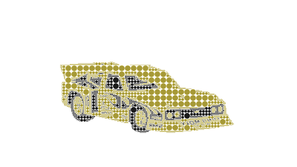 Abstract Racing Car Dot Art PNG