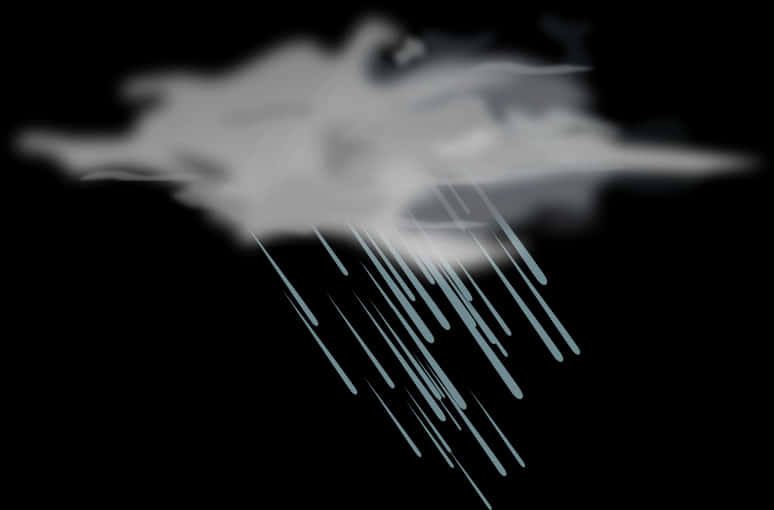 Abstract Rain Cloud Illustration PNG