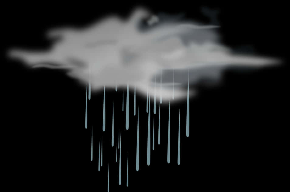 Abstract Rain Cloud Illustration PNG