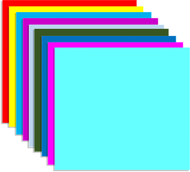 Abstract Rainbow Colored Layers PNG