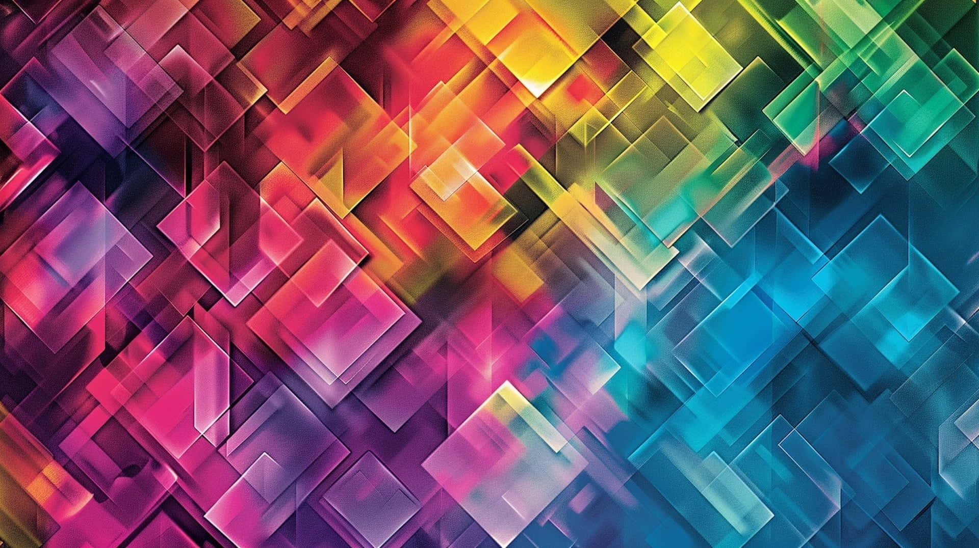 Abstract Rainbow Cubes Background Wallpaper