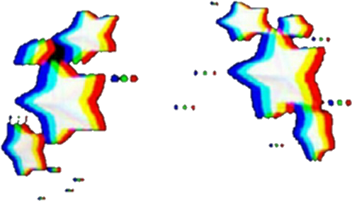Abstract Rainbow Stars Art PNG