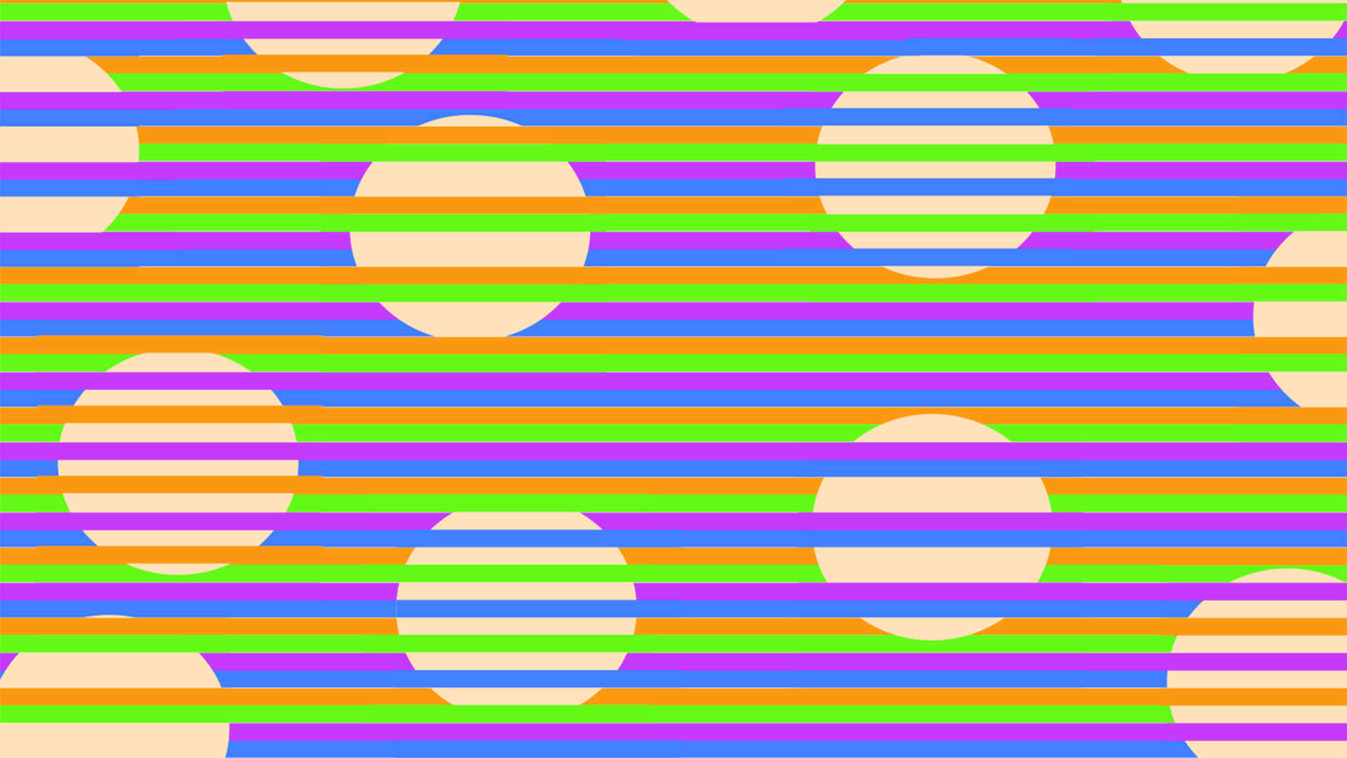 Abstract Rainbow Stripesand Circles Wallpaper