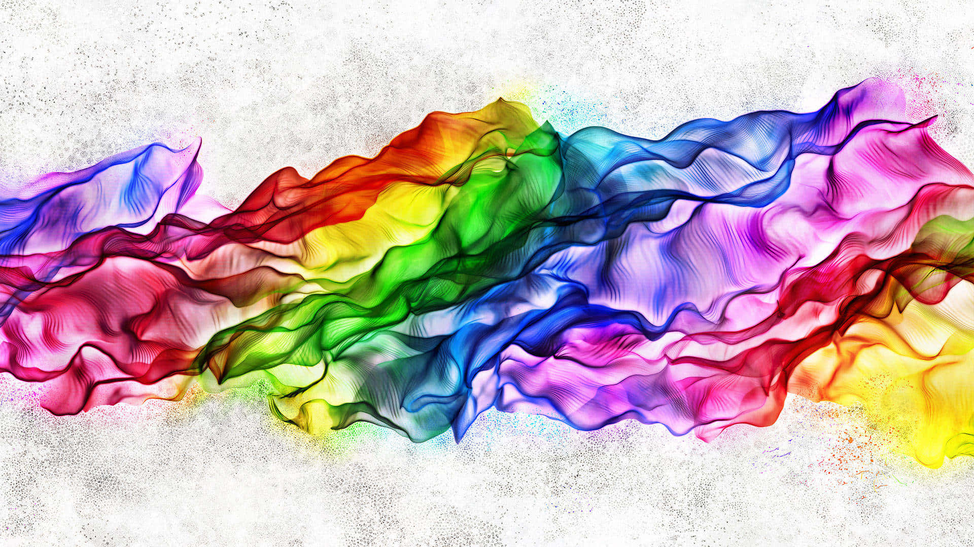 Abstract Rainbow Waves Desktop Background Wallpaper