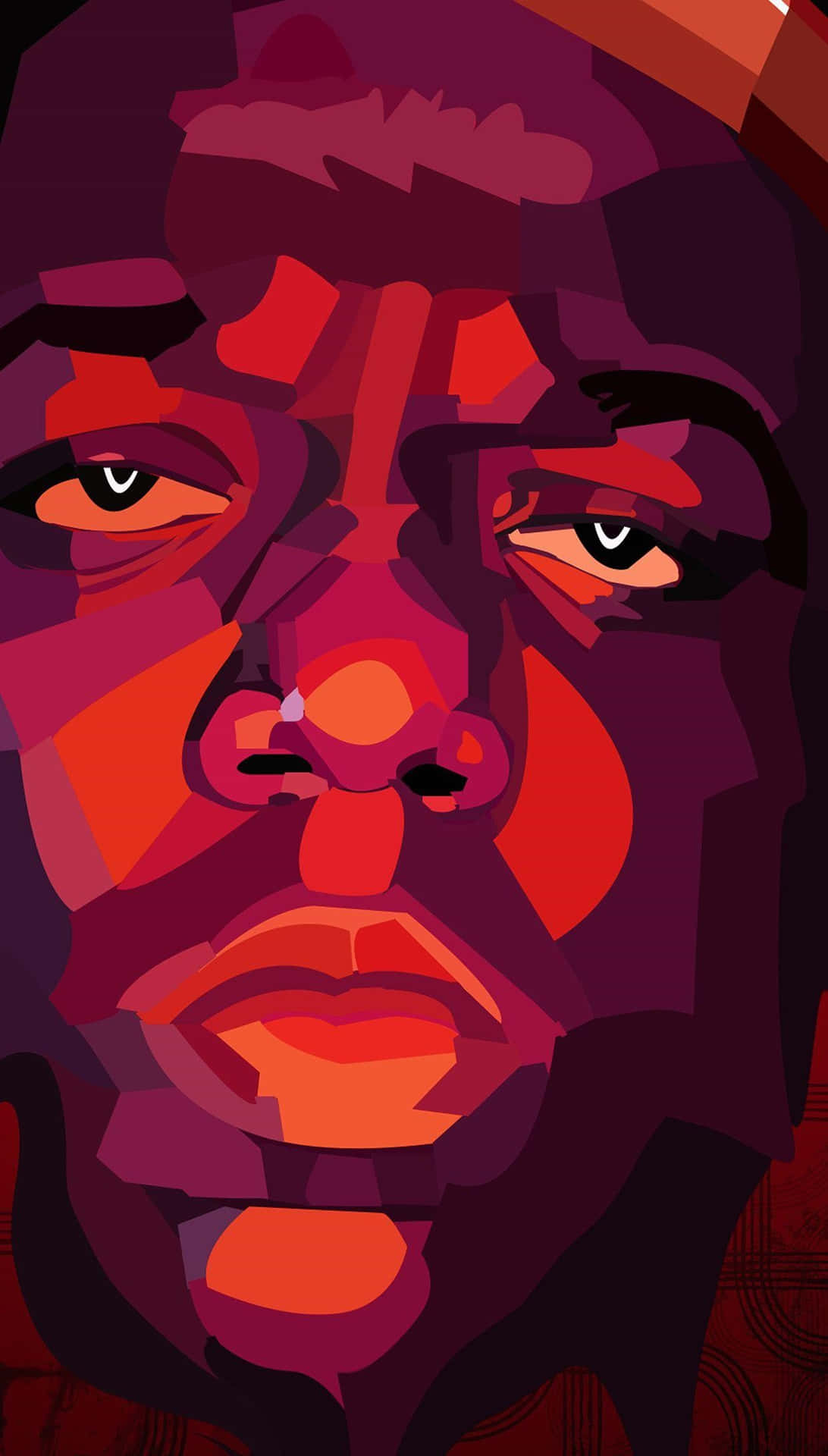 Portrait Abstrait D'artiste De Rap Fond d'écran