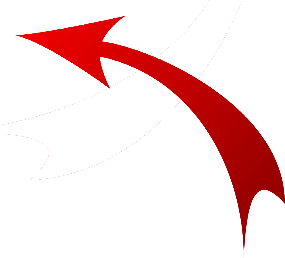 Abstract Red Arrow Curving Upward PNG