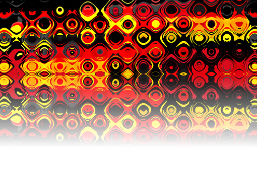 Abstract Red Black Circles Design PNG