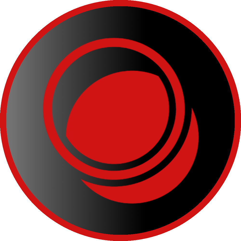 Abstract Red Black Circles Logo PNG