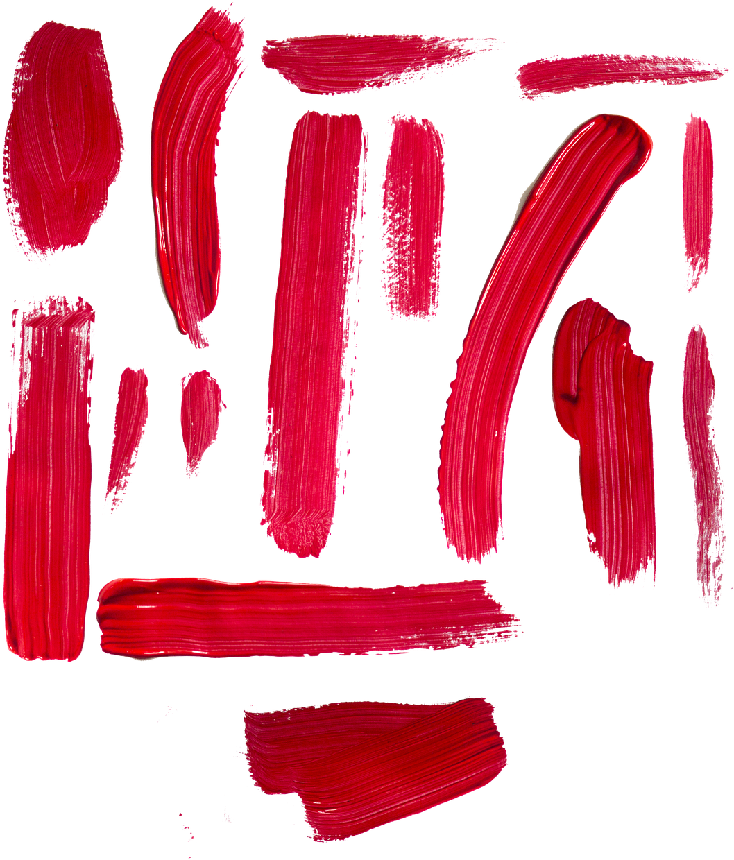 Abstract Red Brushstrokes Texture PNG