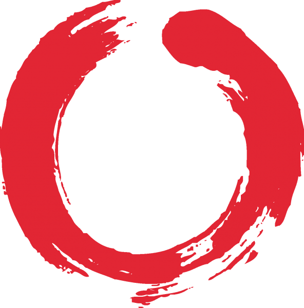 Abstract Red Circle Brushstroke PNG