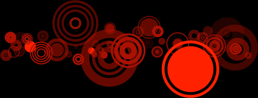 Abstract Red Circles Design PNG