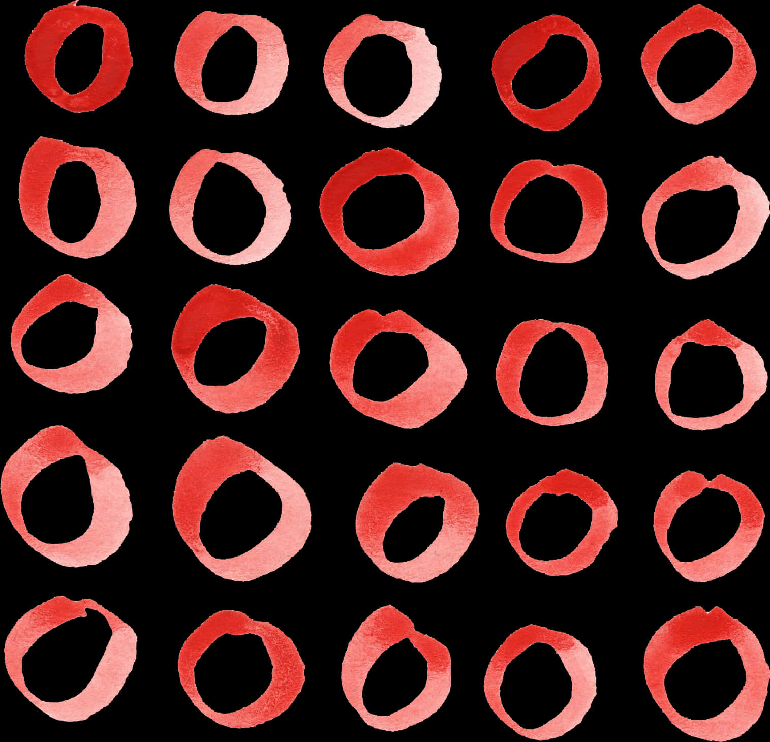 Abstract Red Circles Pattern PNG