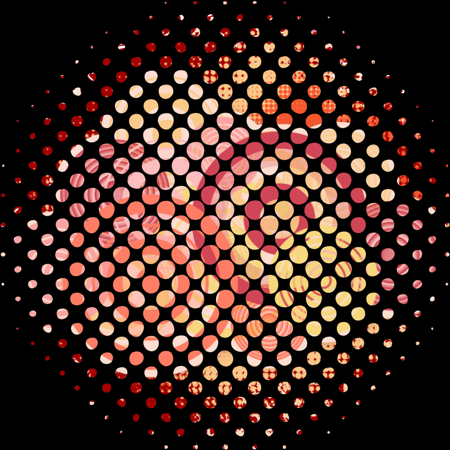 Abstract Red Dot Gradient Texture PNG