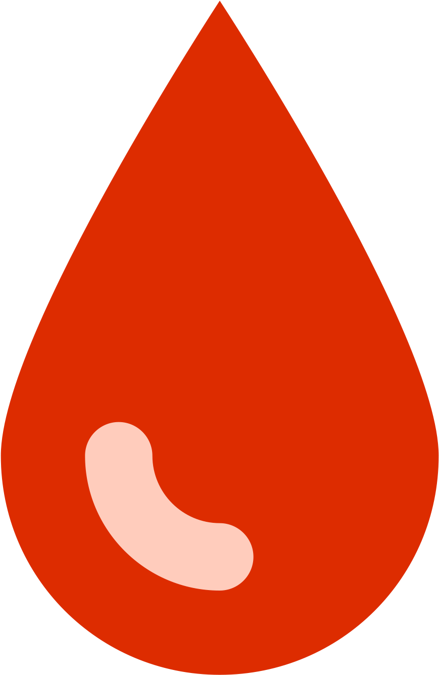 Abstract Red Drop Shape PNG