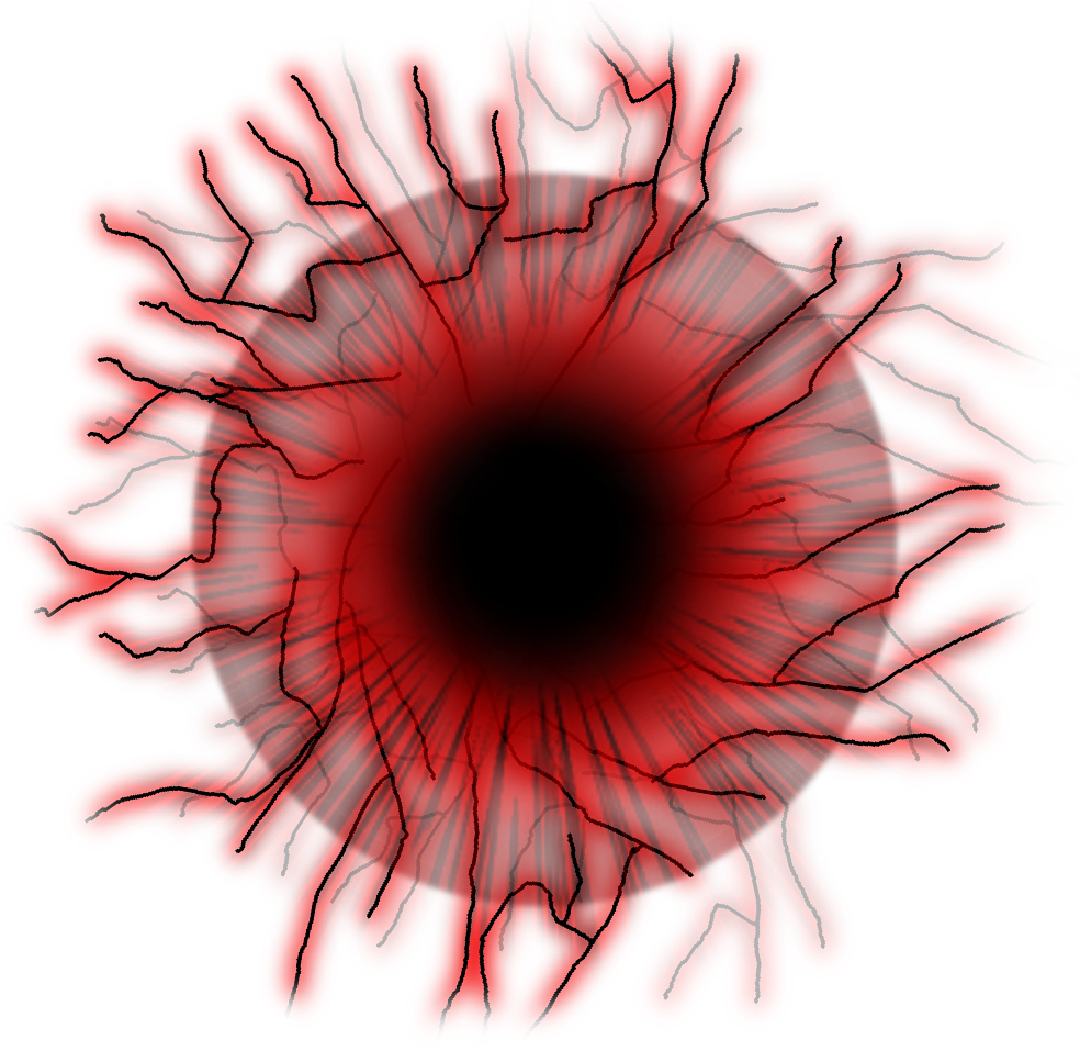 Abstract Red Energy Flower PNG