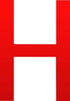 Abstract Red H Letter Design PNG