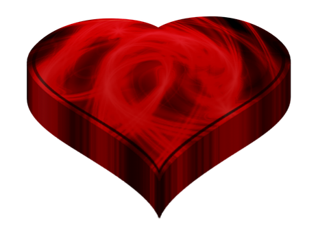 Abstract Red Heart Design PNG