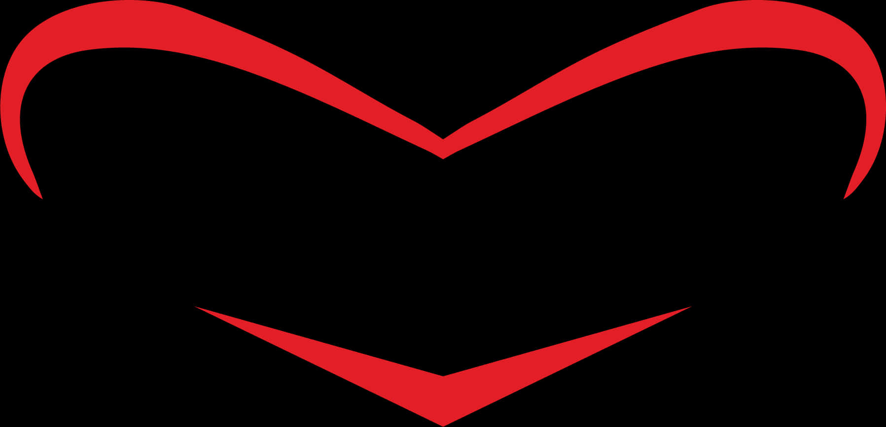 Abstract Red Heart Outline PNG