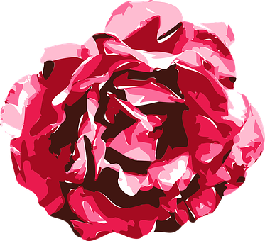 Abstract Red Rose Artwork PNG