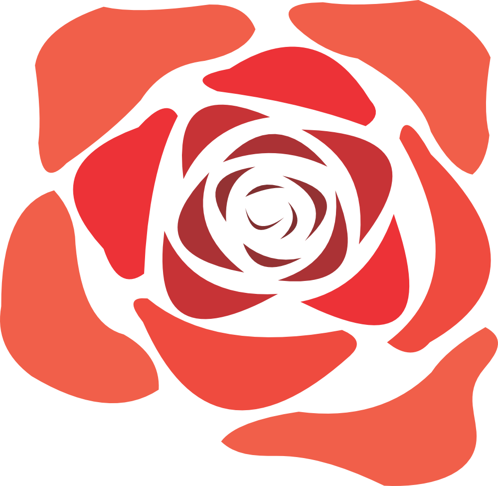 Abstract Red Rose Vector Art PNG