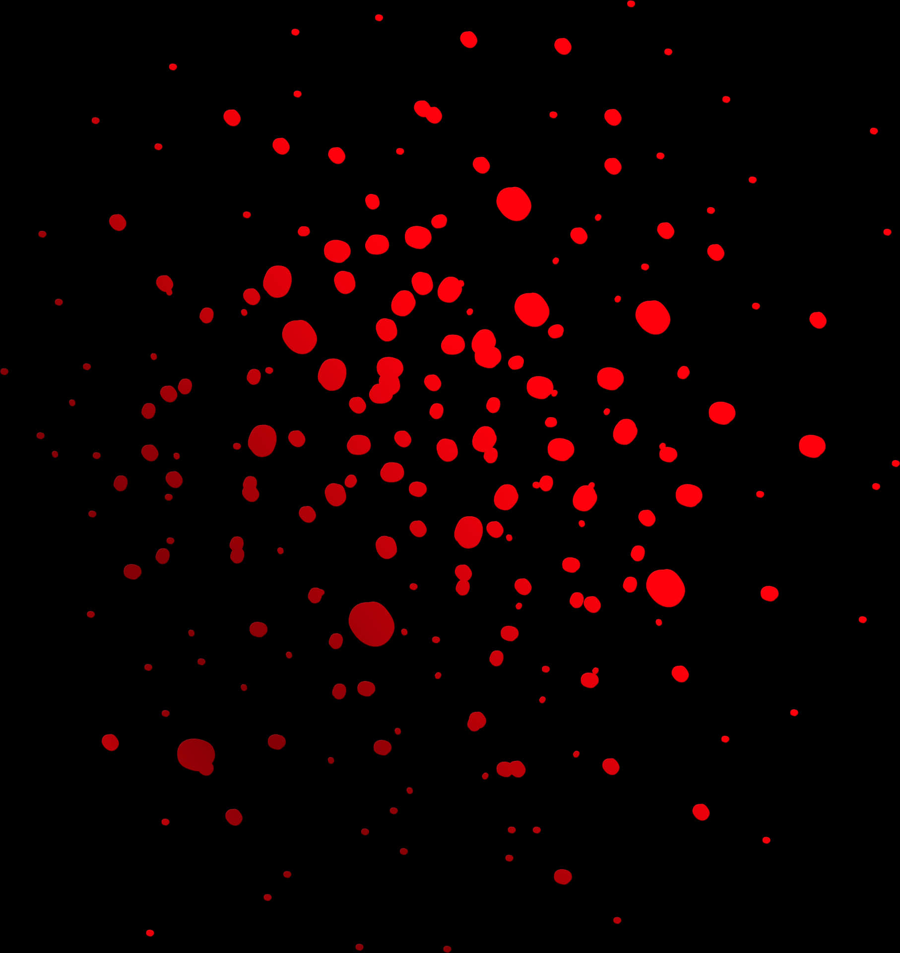 Abstract Red Splatteron Black Background PNG