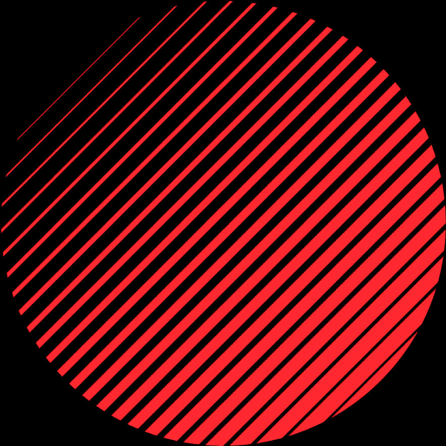 Abstract Red Striped Circle PNG