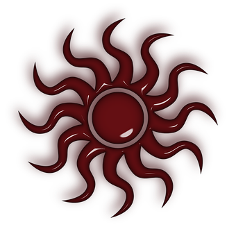 Abstract Red Sun Design PNG