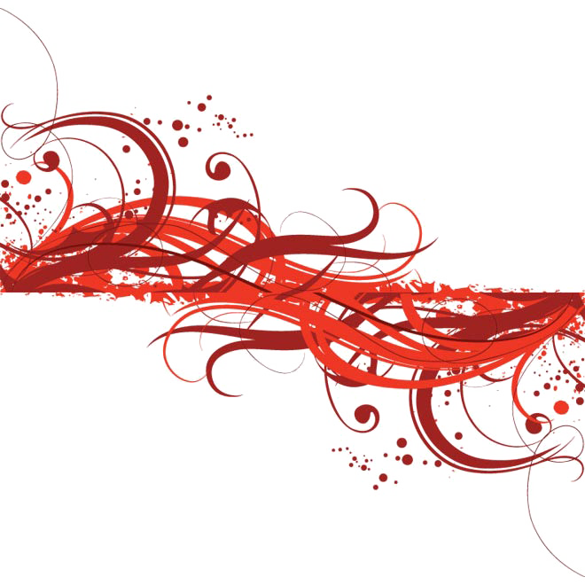 Abstract Red Swirls Design PNG