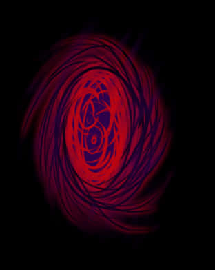 Abstract Red Swirlson Black Background PNG