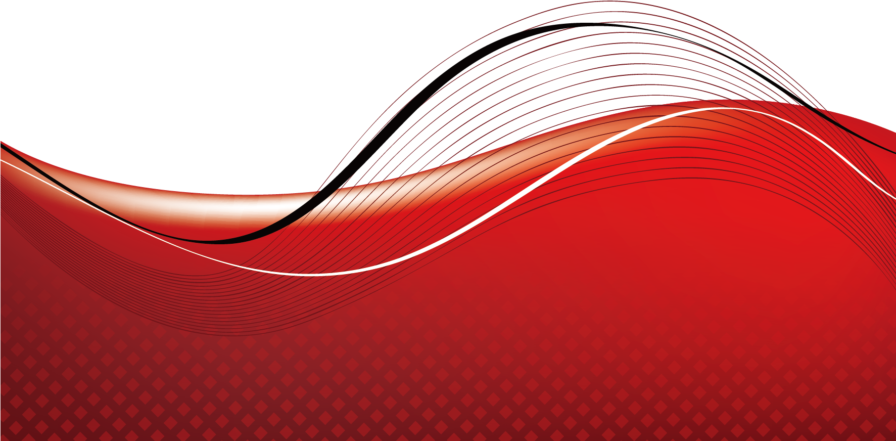 Abstract Red Wave Design PNG