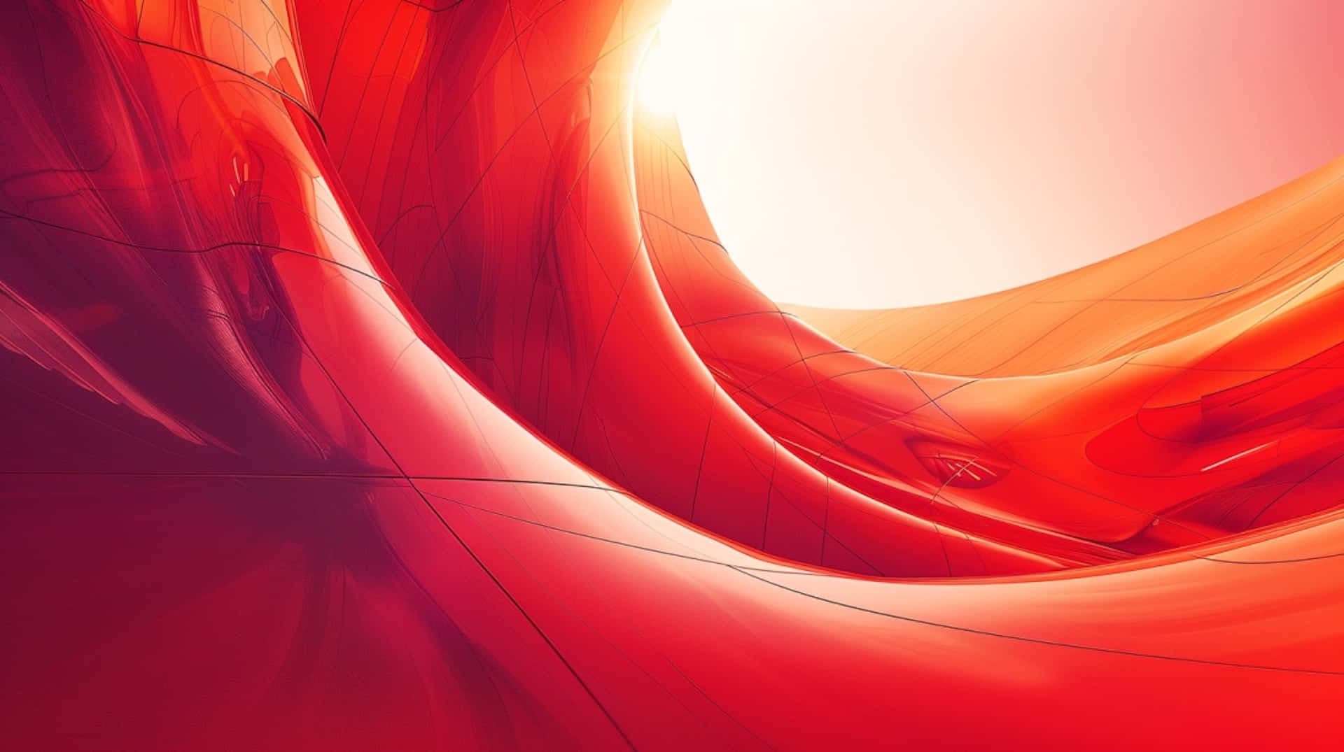 Abstract Red Waves Y2 K Style Background Wallpaper