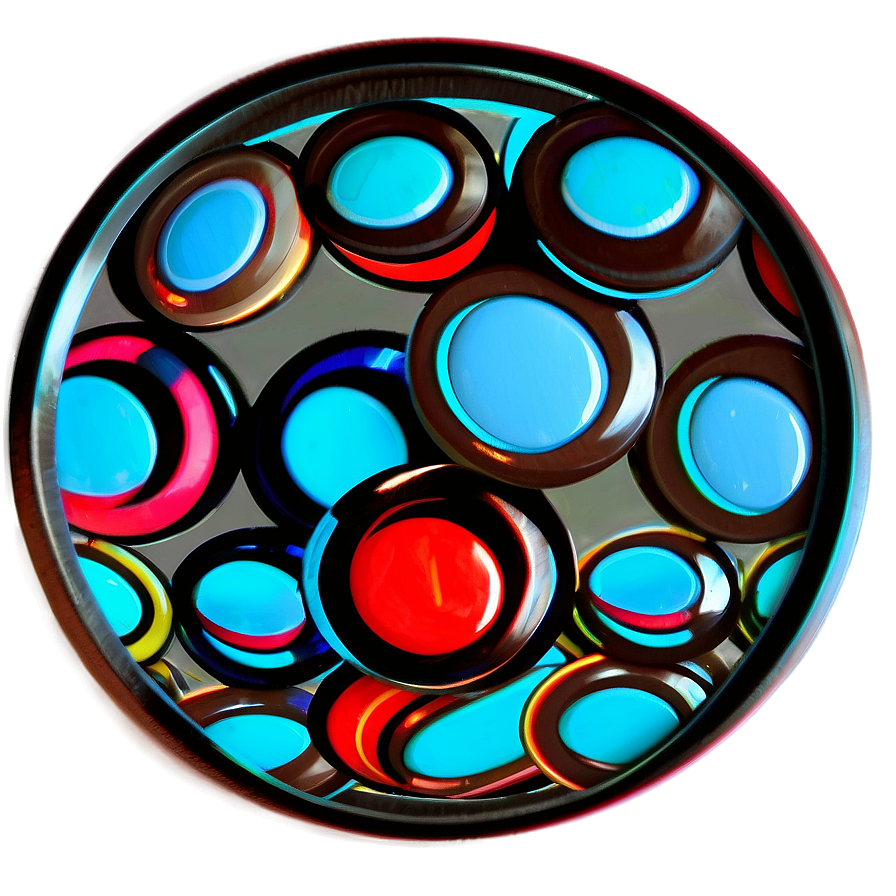 Abstract Retro Circles Png Lan PNG