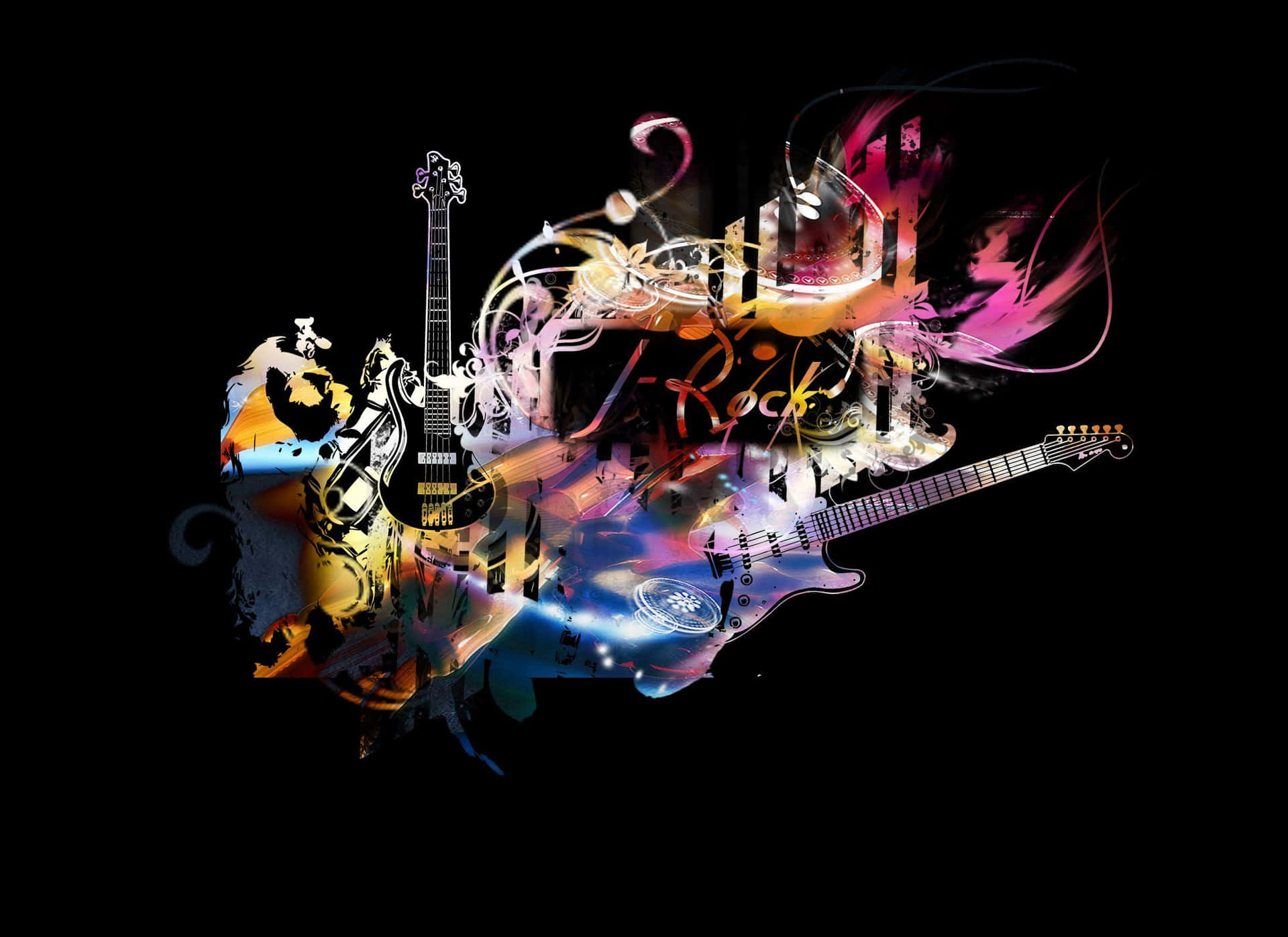 Abstract Rock Music Essence Wallpaper