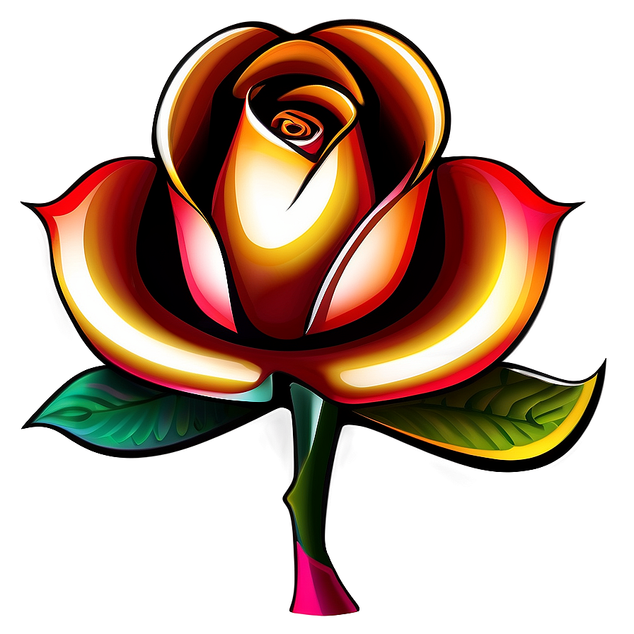 Abstract Rose Clipart Png 06272024 PNG