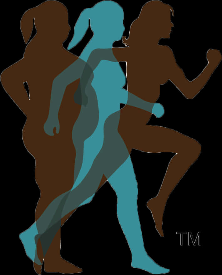 Abstract Runners Silhouette PNG