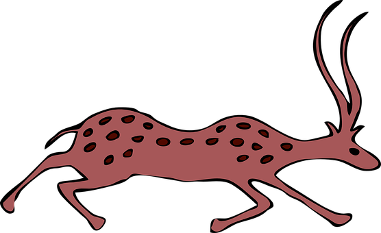 Abstract Running Deer Silhouette PNG