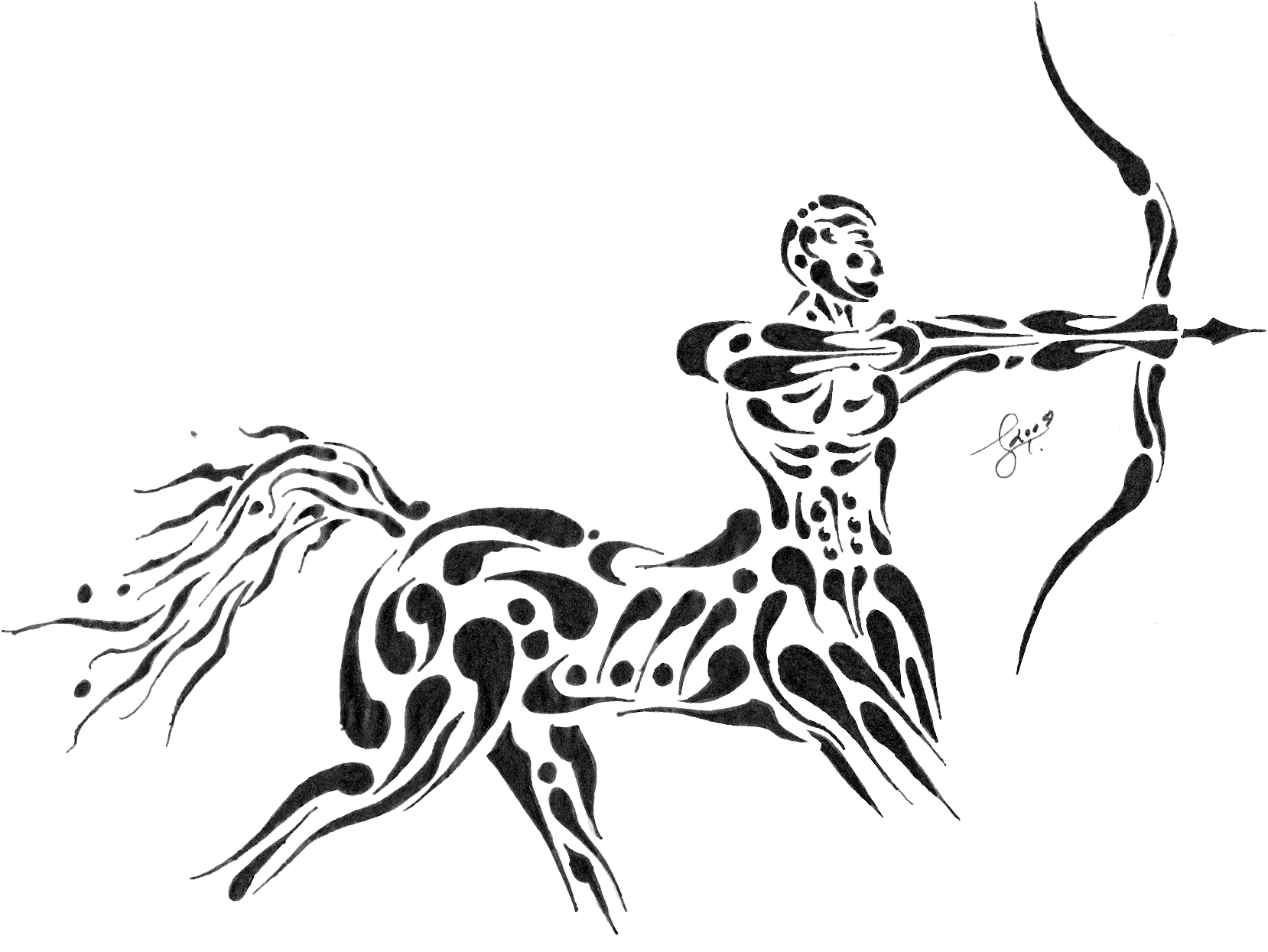 Abstract Sagittarius Archer Illustration PNG