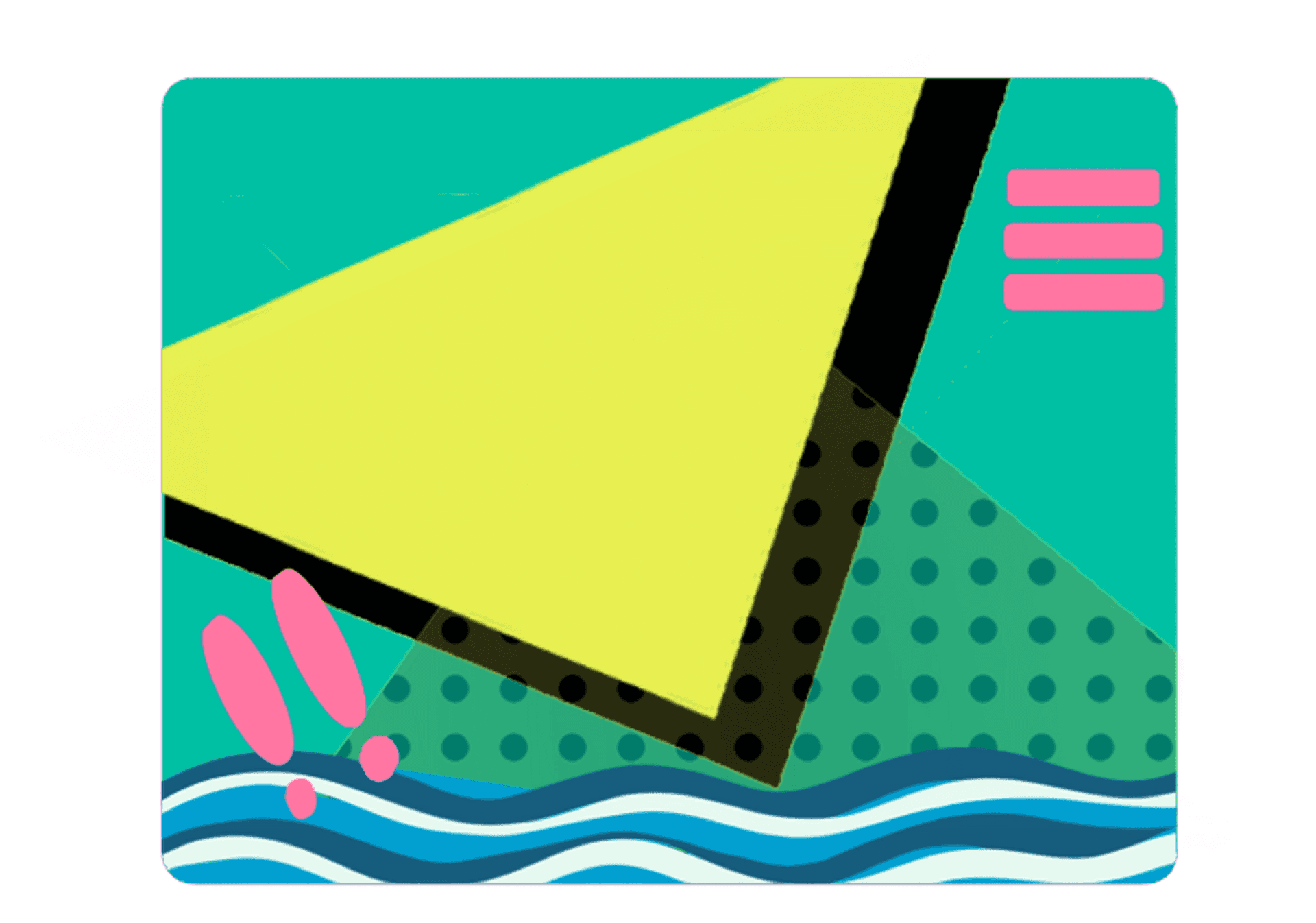 Abstract Sailboat Graphic PNG
