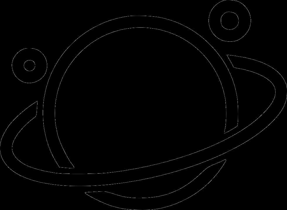 Abstract Saturn Outline PNG