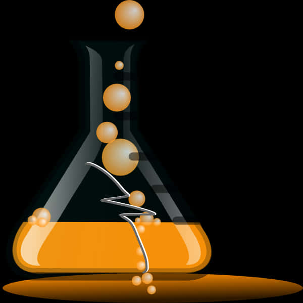 Abstract Science Beaker Bubbles PNG
