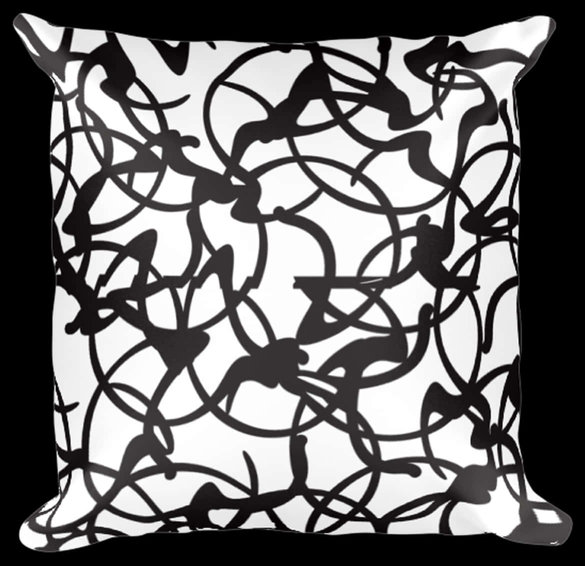 Abstract Scribble Design Cushion PNG