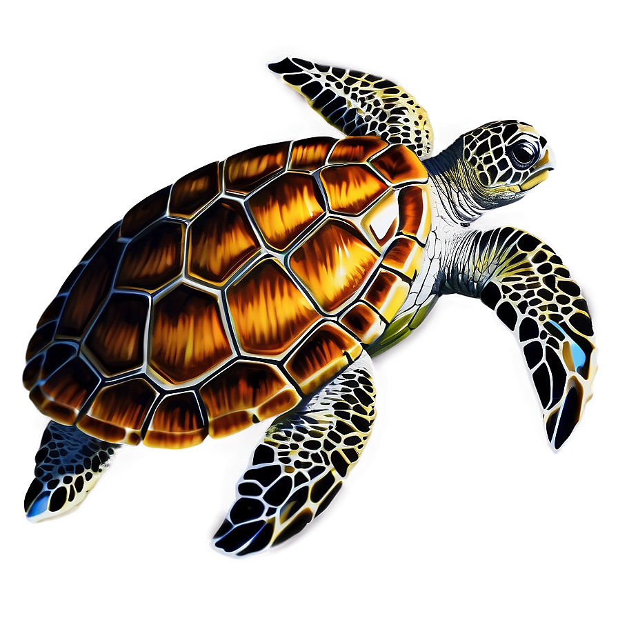 Abstract Sea Turtle Painting Png 31 PNG