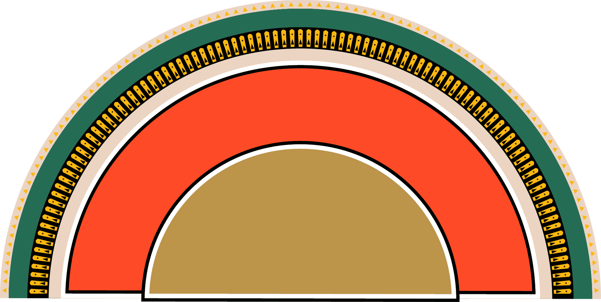 Abstract Semicircle Design PNG