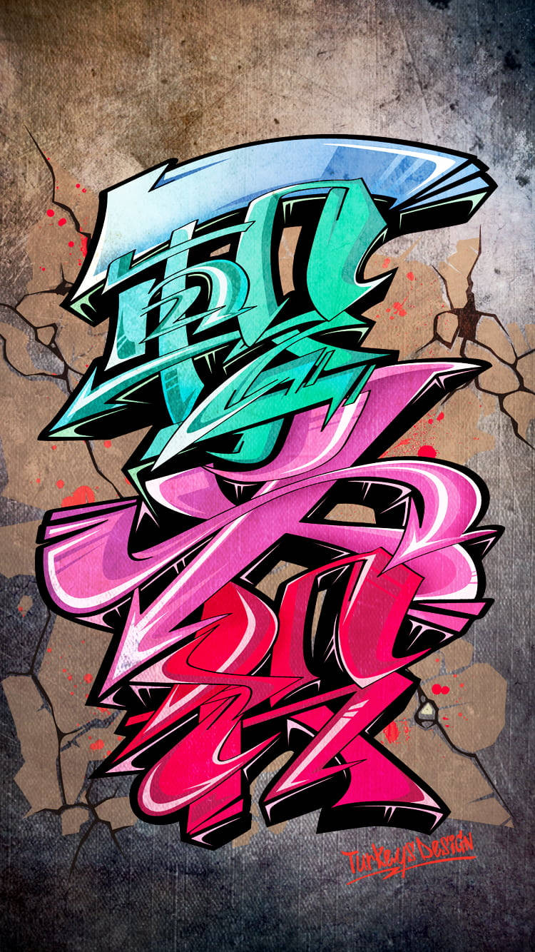Abstract Sign Wall Graffiti Iphone Background