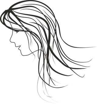 Abstract Silhouetteof Woman Profile PNG