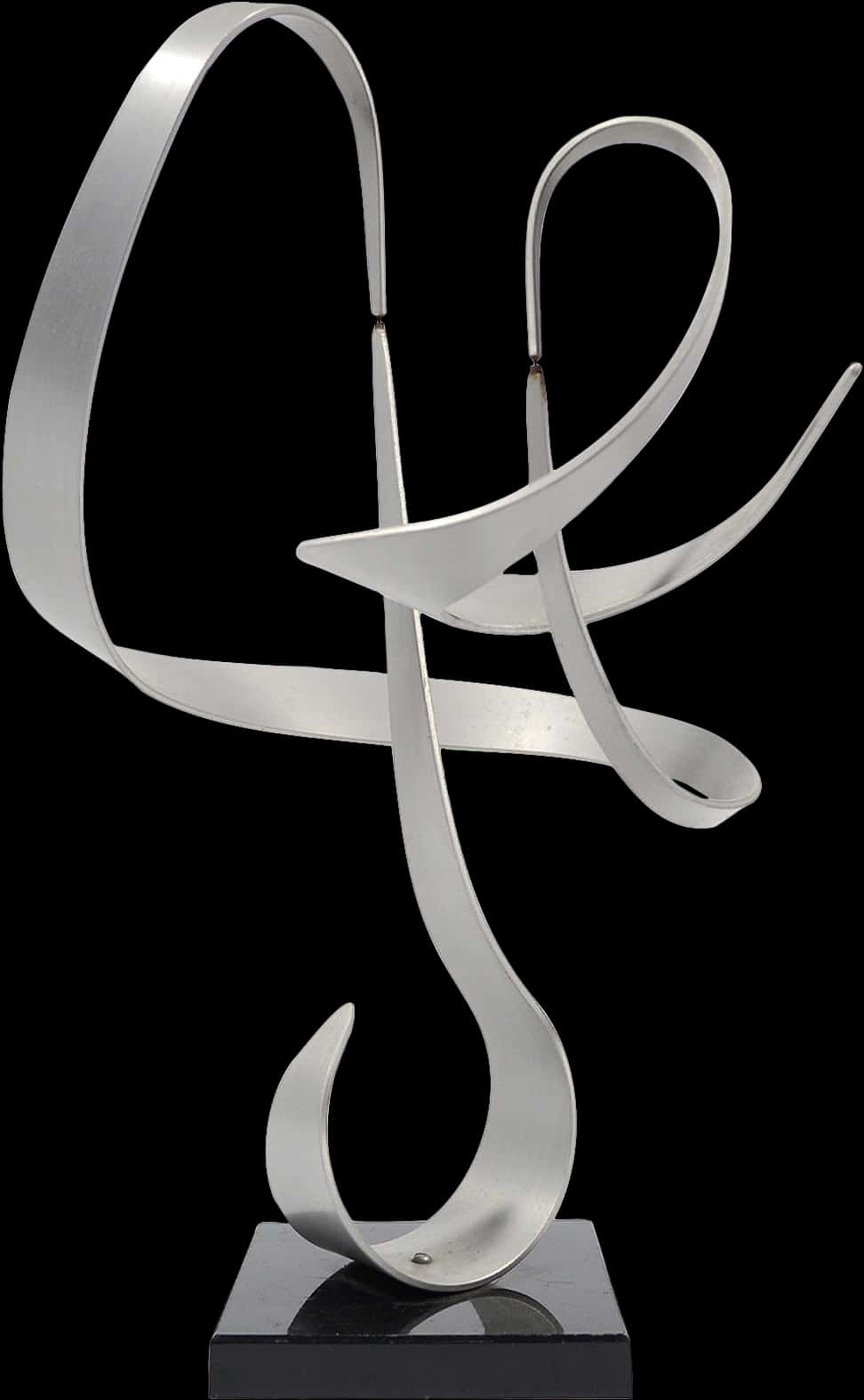 Abstract Silver Sculpture PNG