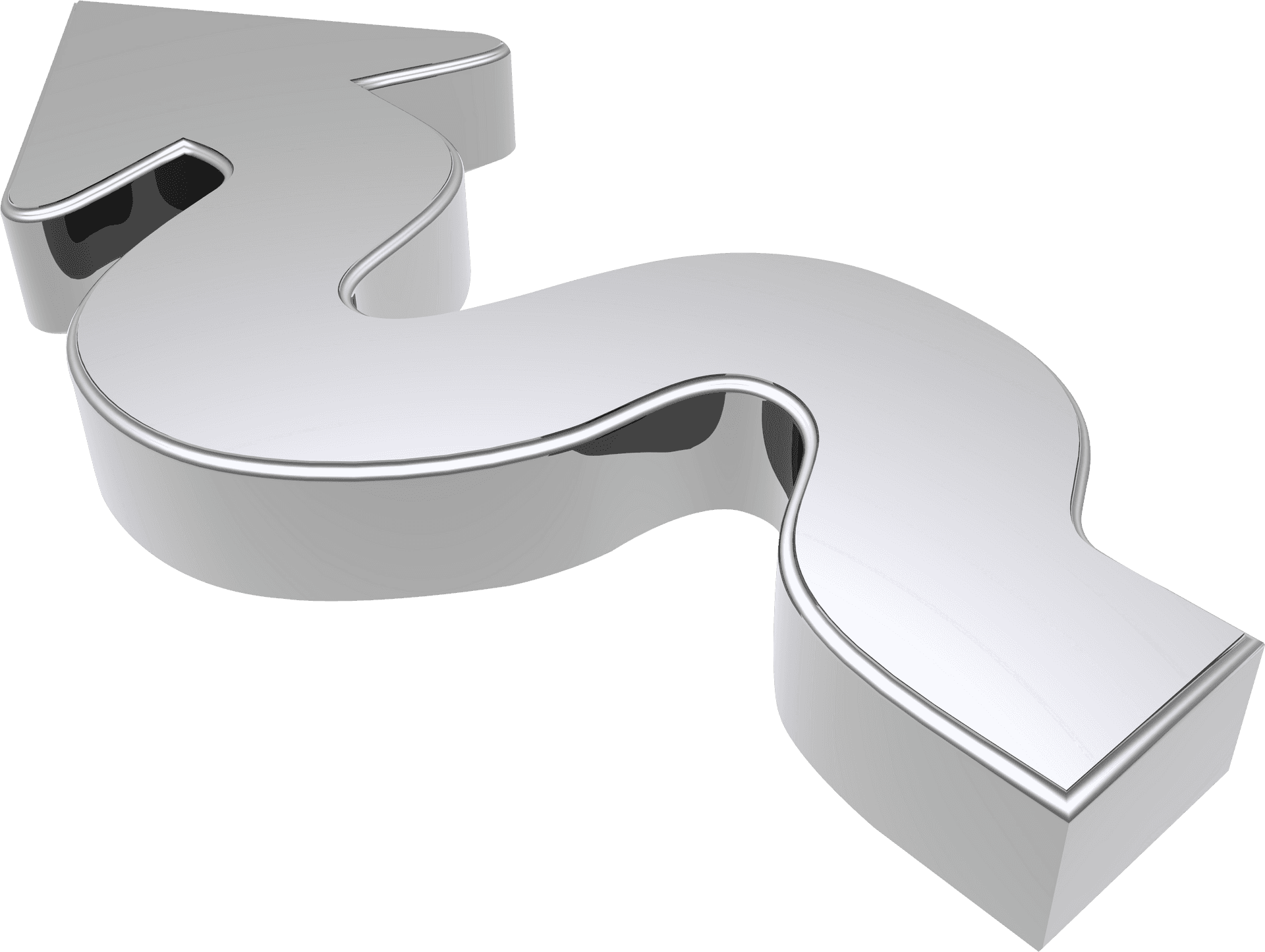 Abstract Silver3 D Shape PNG