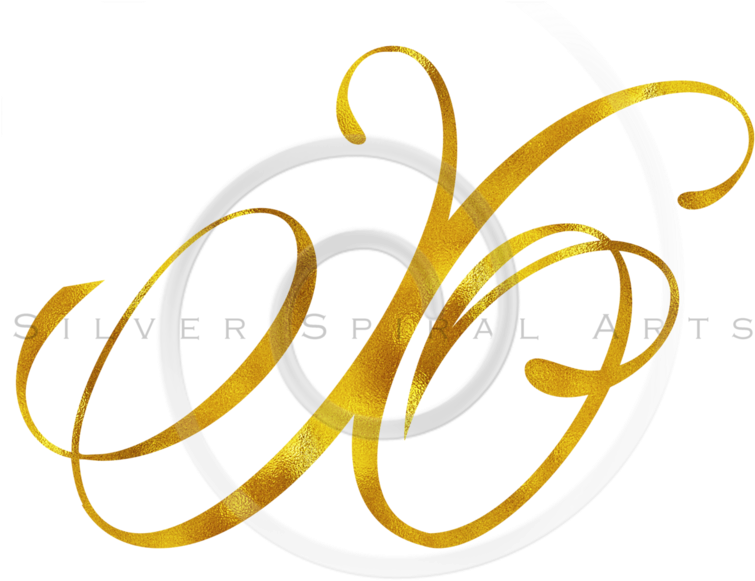 Abstract Silverand Gold Swirls PNG