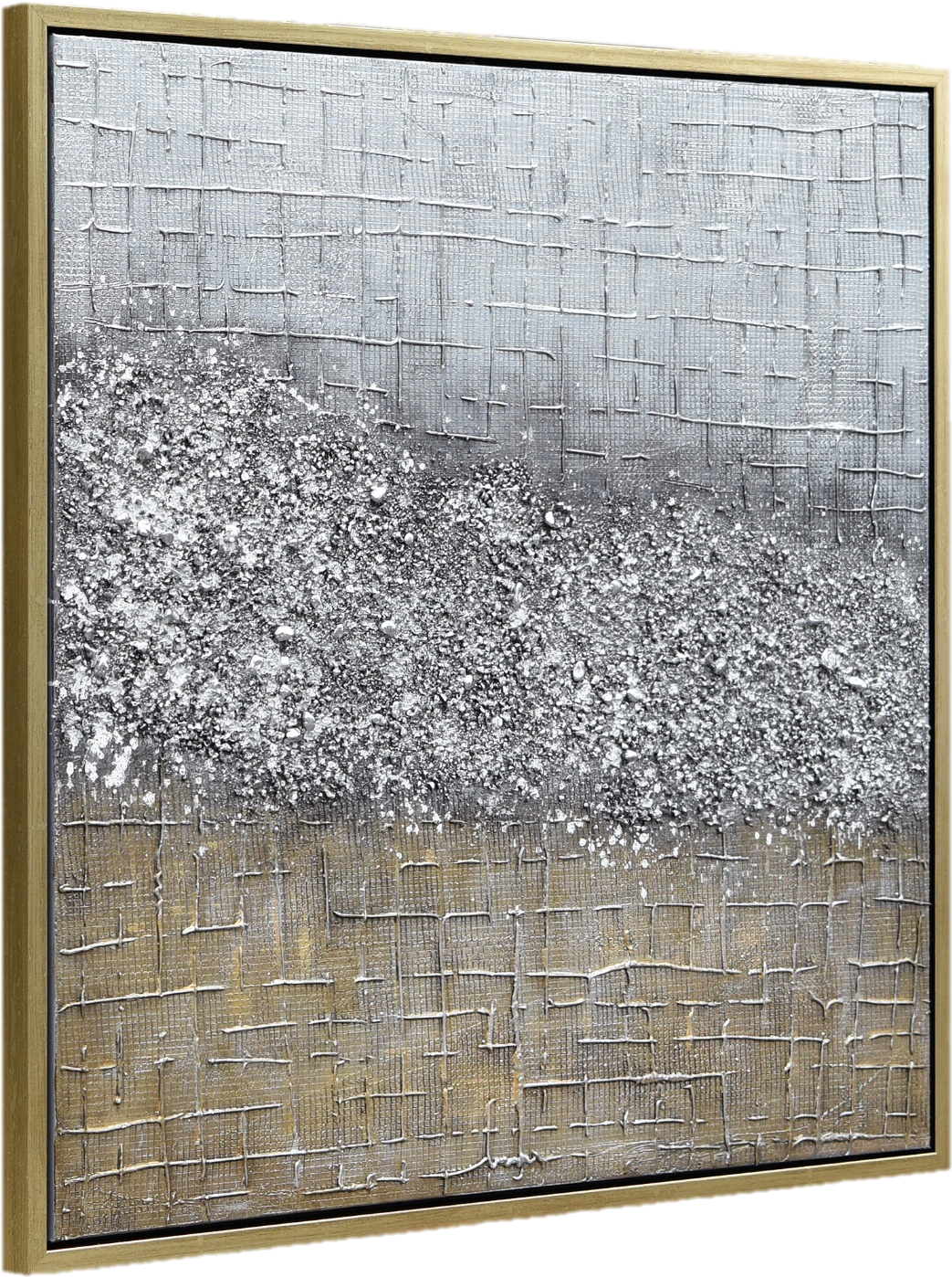 Abstract Silverand Gold Texture Wall Art PNG