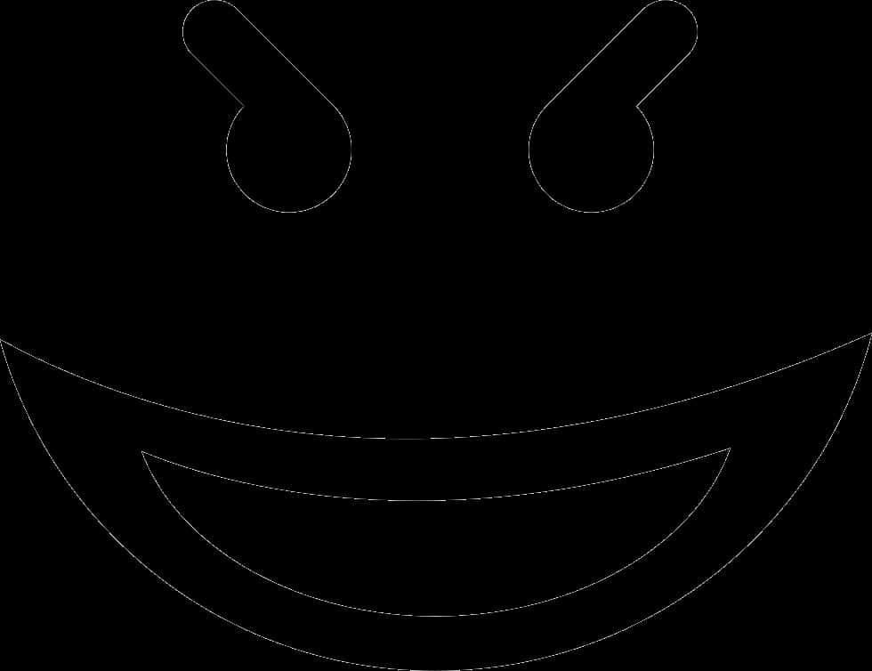 Abstract Smiley Face Outline PNG